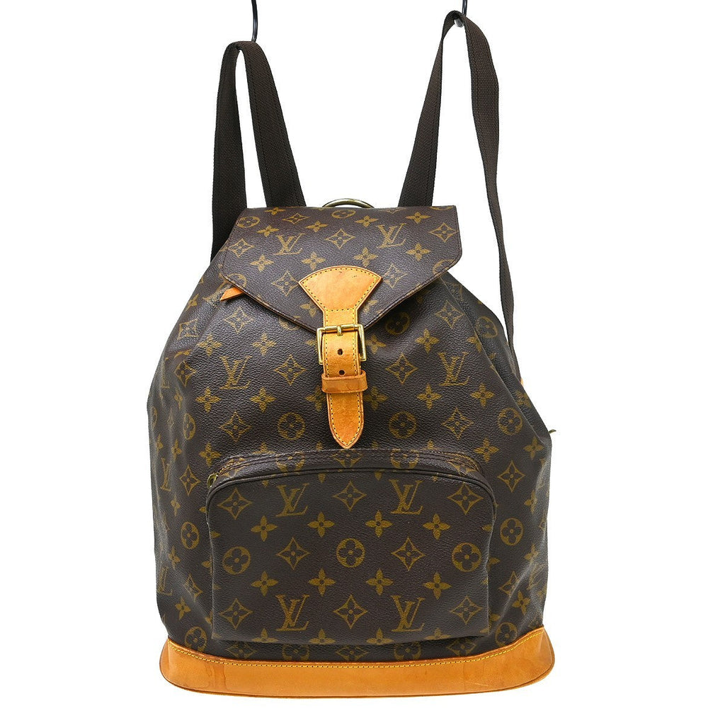 Louis Vuitton Vintage Montsouris Backpack Monogram Canvas Brown Canvas Backpack Bag ( )