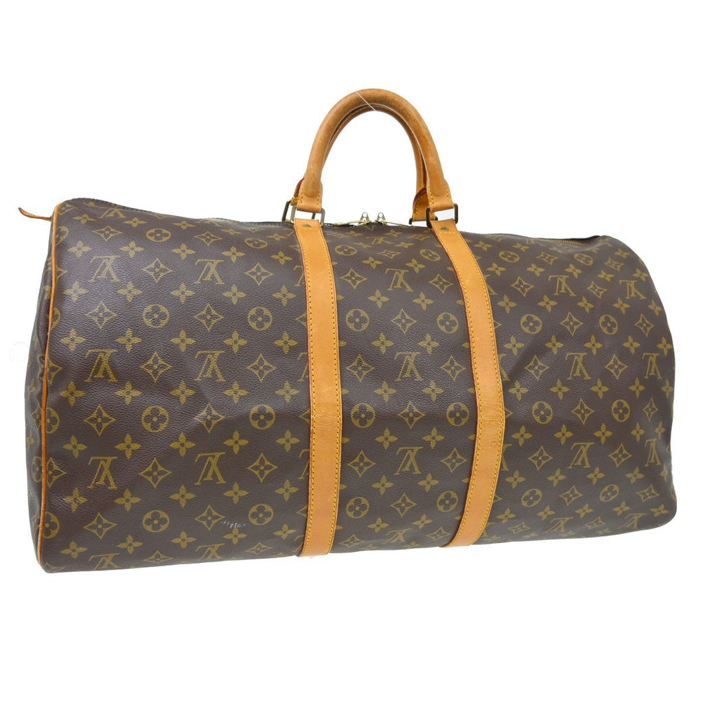 Louis Vuitton Keepall Bag Monogram Canvas Brown Canvas Handbag ( )