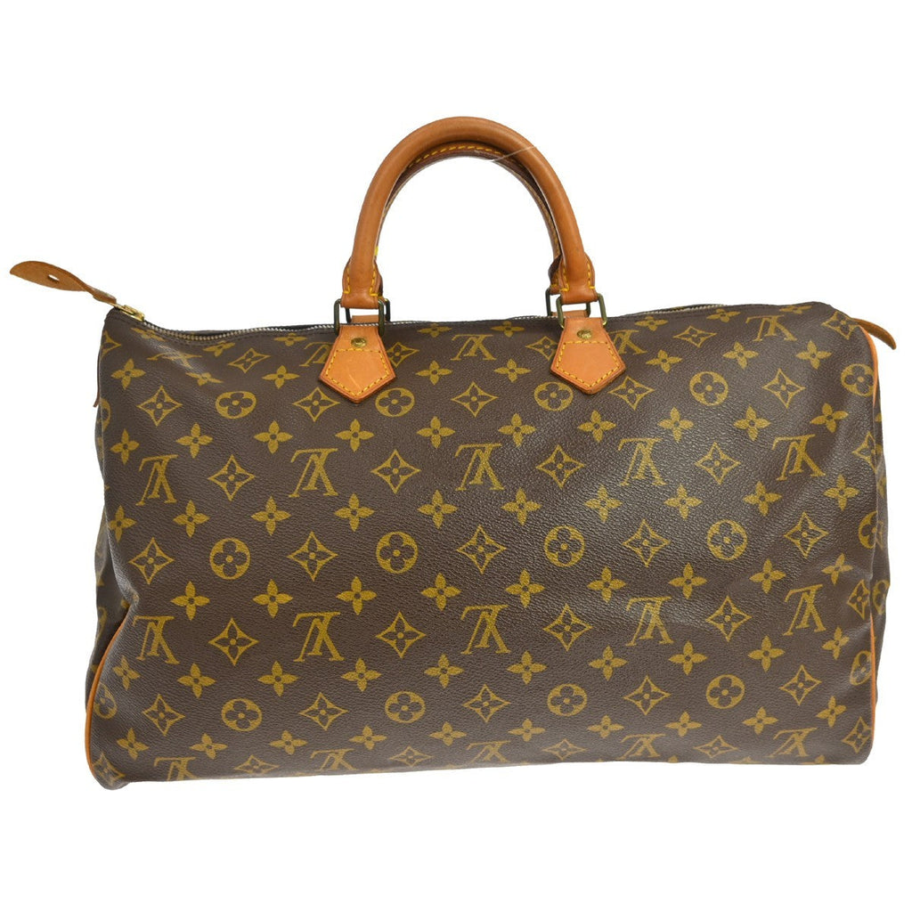Louis Vuitton Speedy Handbag Monogram Canvas Brown Canvas Handbag ( )