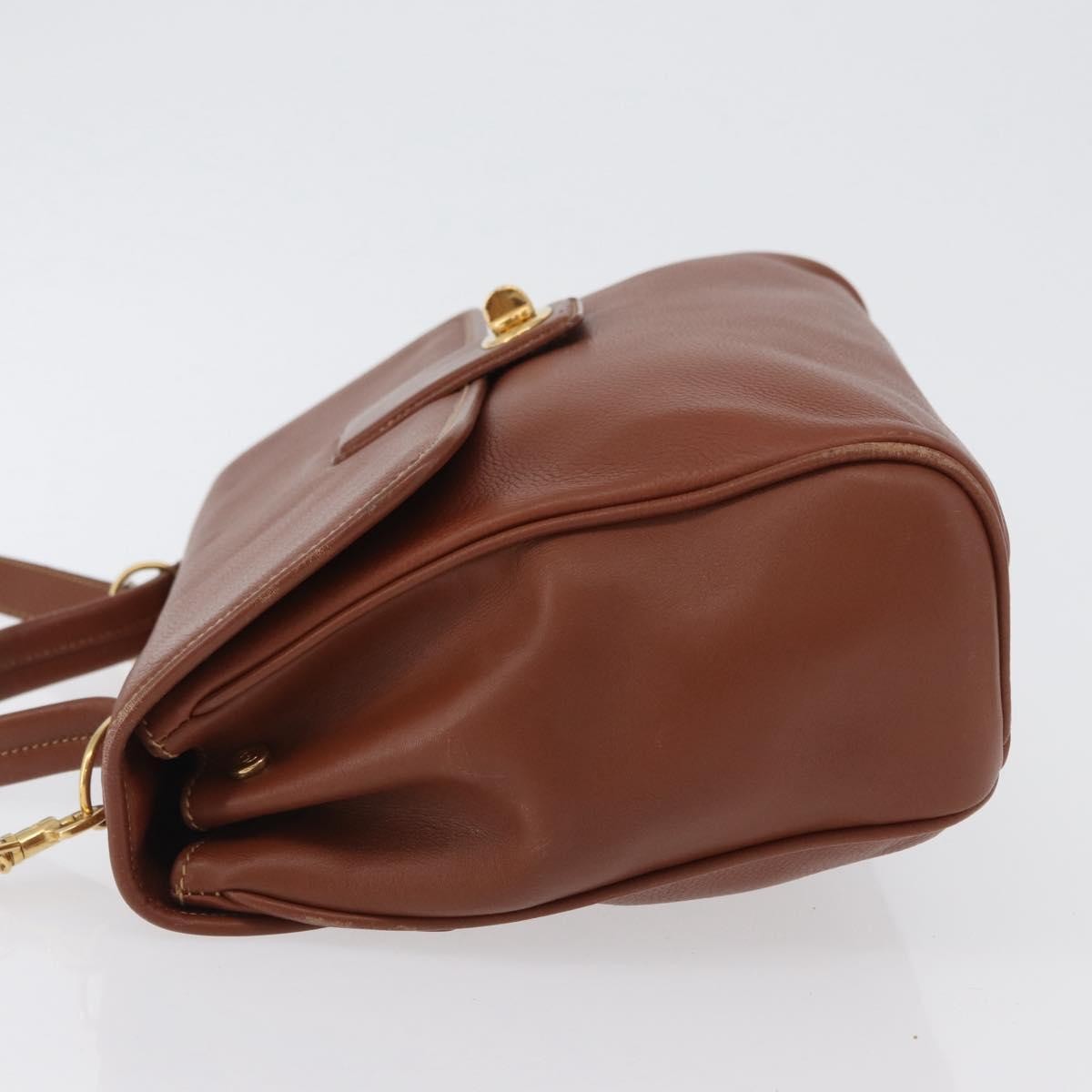 Gucci Vintage Handbag Leather Brown Leather Handbag (Authentic  )