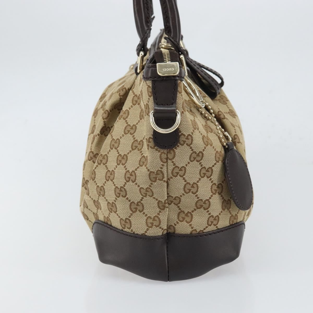 Gucci Sukey Top Handle Satchel Gg Canvas With Leather Beige Canvas Handbag (Authentic  )