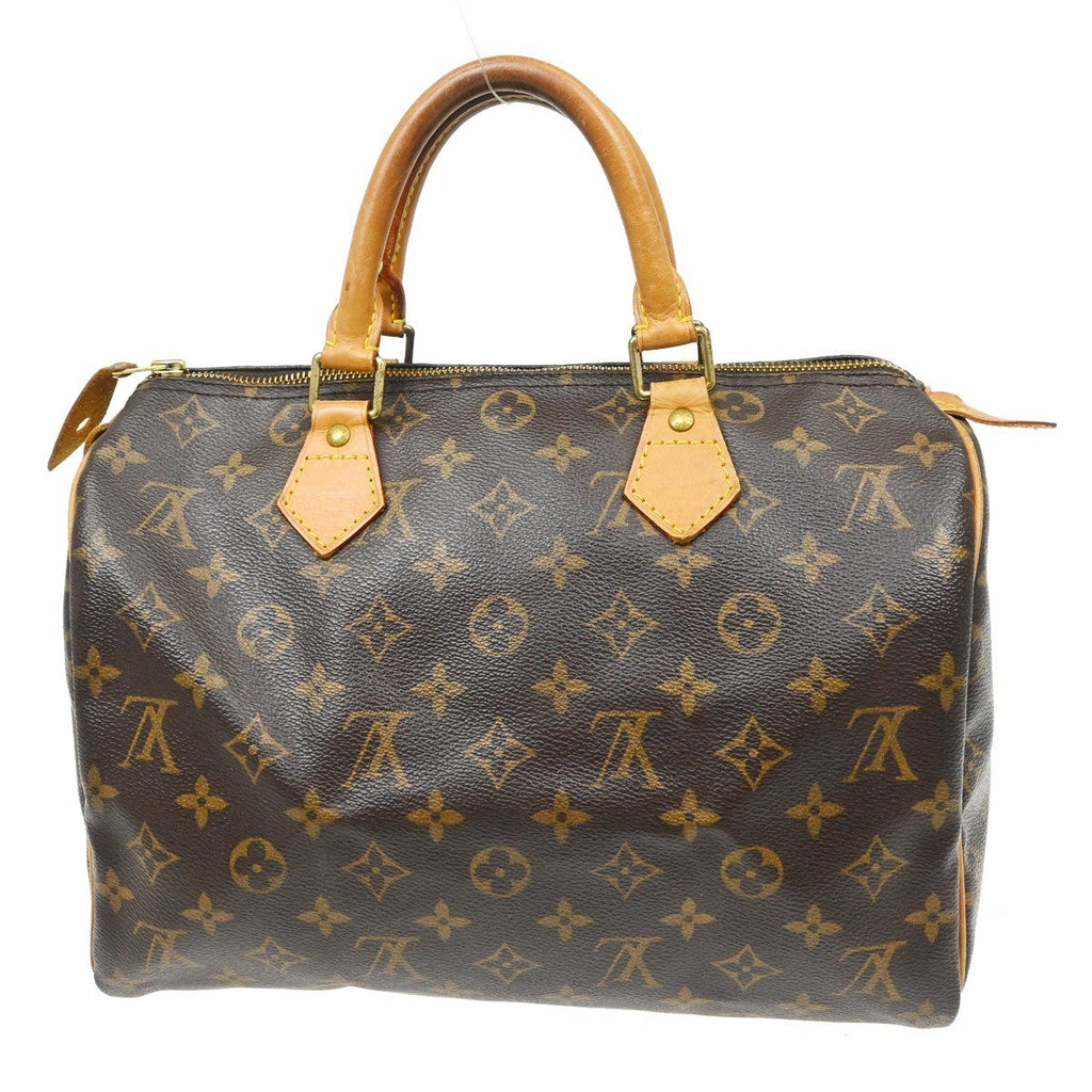 Louis Vuitton Speedy Handbag Monogram Canvas Brown Canvas Handbag ( )