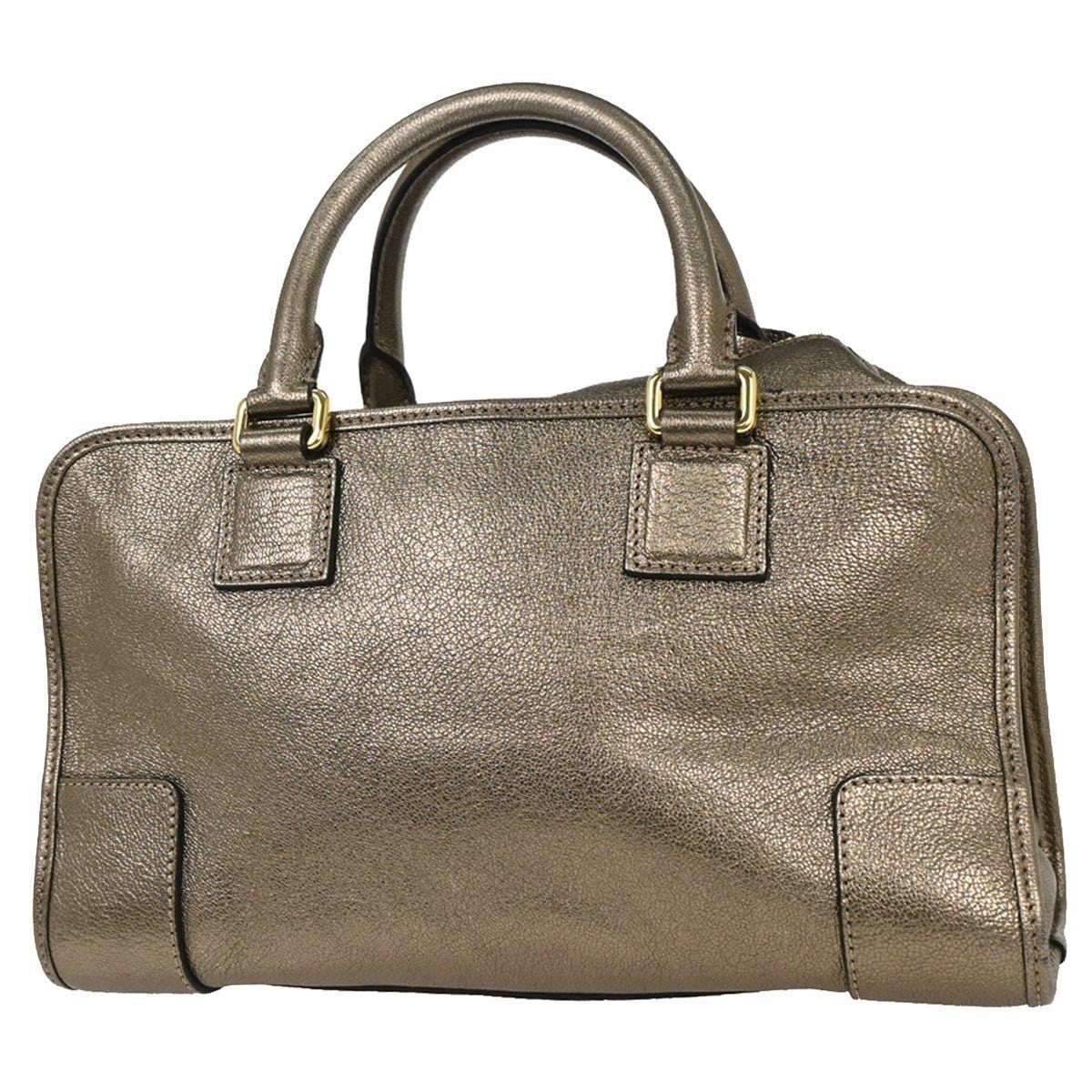 Loewe Amazona Bag Leather Gold Leather Handbag (Authentic  )