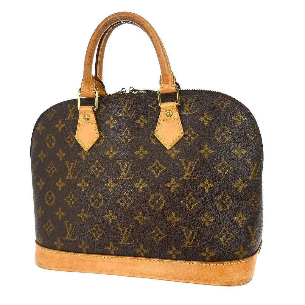 Louis Vuitton Alma Handbag Monogram Canvas Brown Canvas Handbag ( )