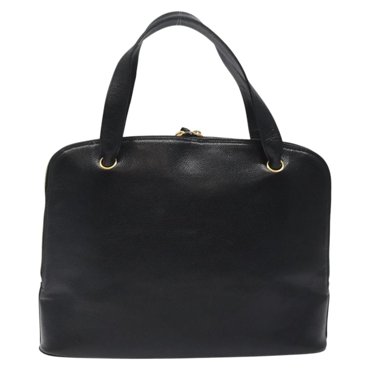 Chanel Vintage Cc Dome Bag Caviar Black Calfskin Handbag ( )