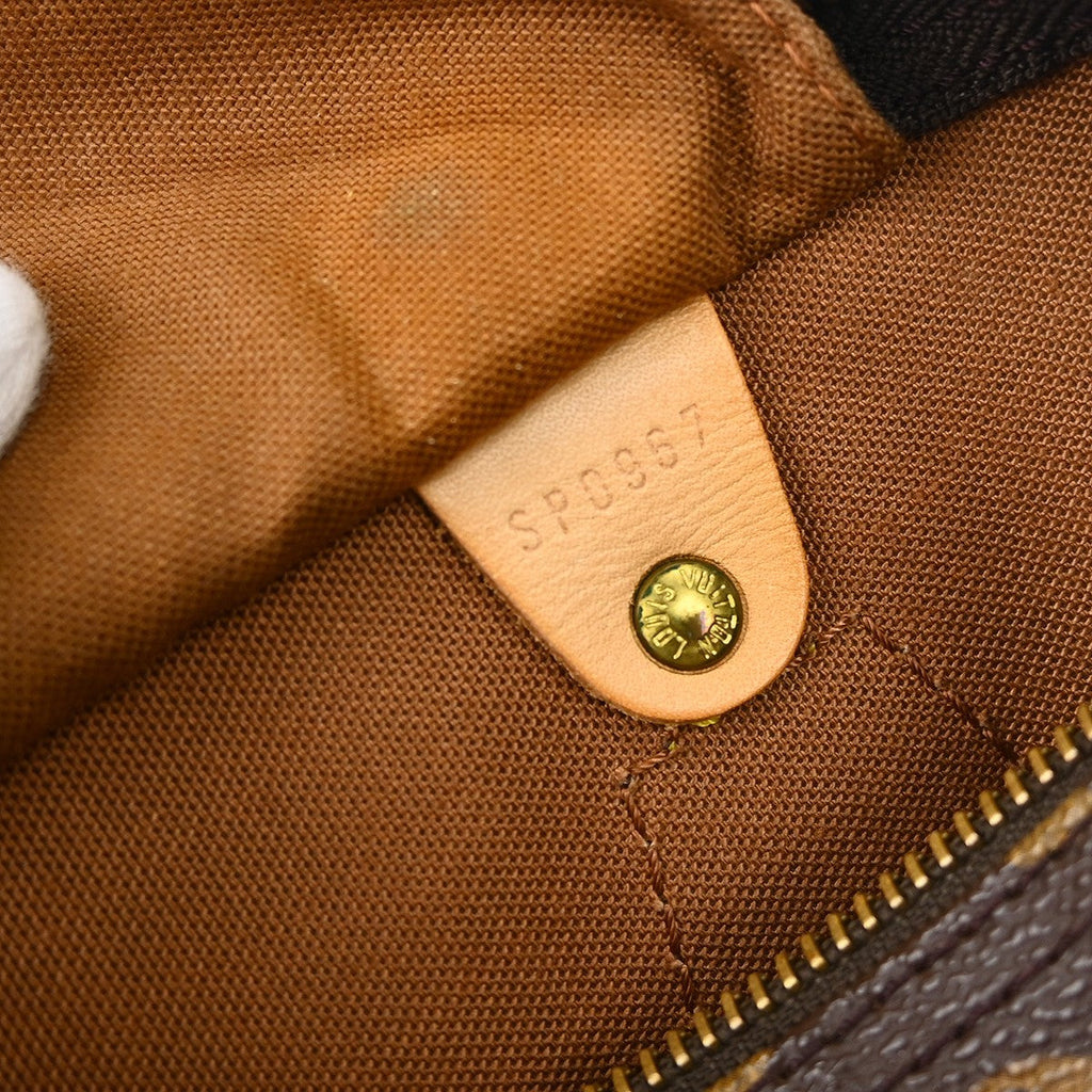 Louis Vuitton Speedy Handbag Monogram Canvas Brown Canvas Handbag ( )