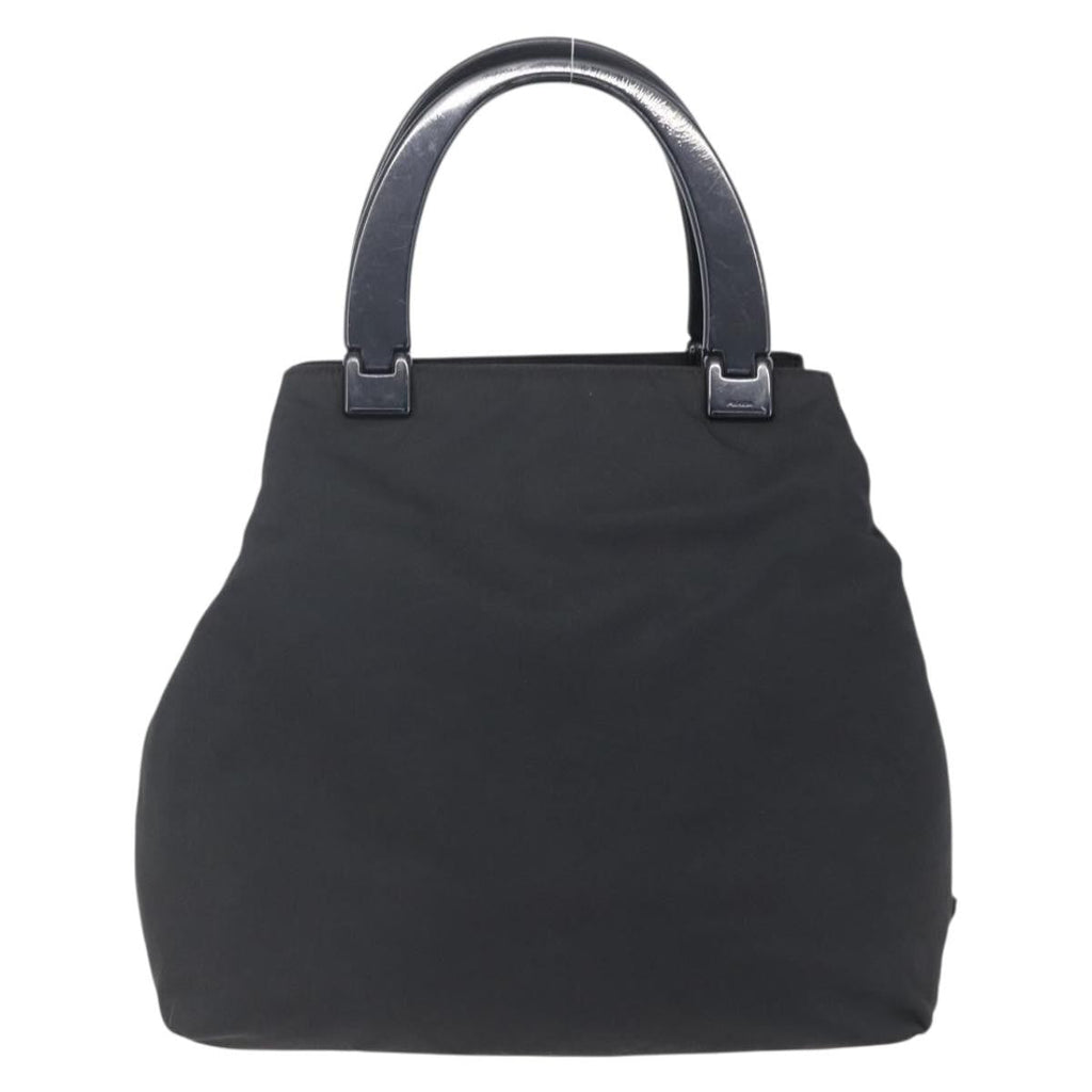 Prada Vintage Handbag Tessuto Black Nylon Handbag (Authentic  )