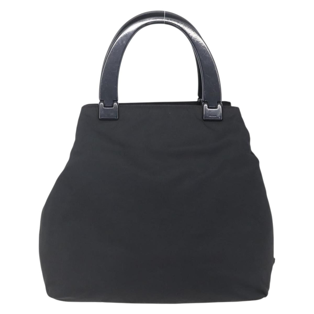 Prada Vintage Handbag Tessuto Black Nylon Handbag (Authentic  )