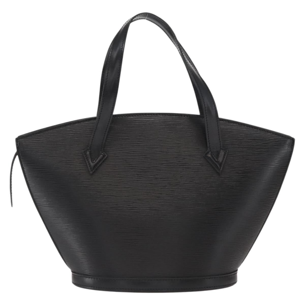 Louis Vuitton Saint Jacques Handbag Epi Leather Black Leather Handbag (Authentic  )
