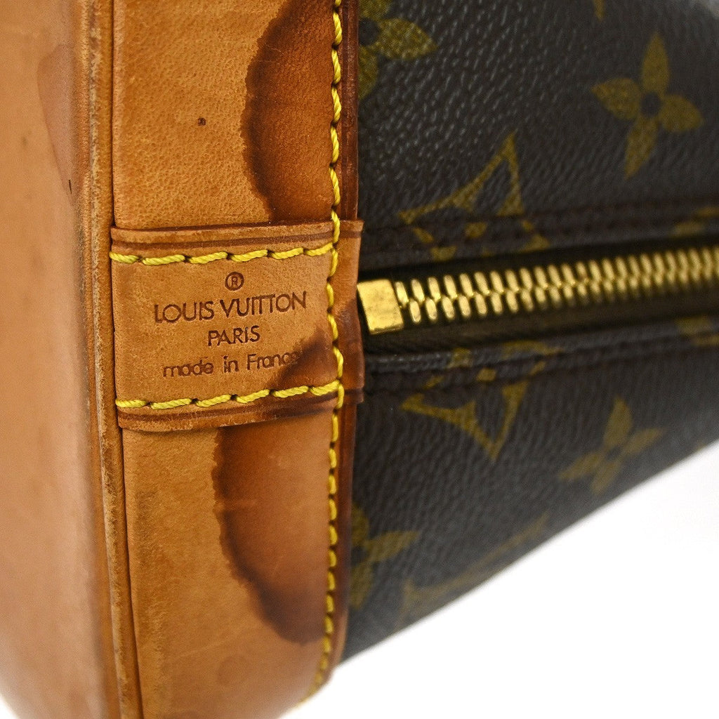 Louis Vuitton Alma Handbag Monogram Canvas Brown Canvas Handbag ( )