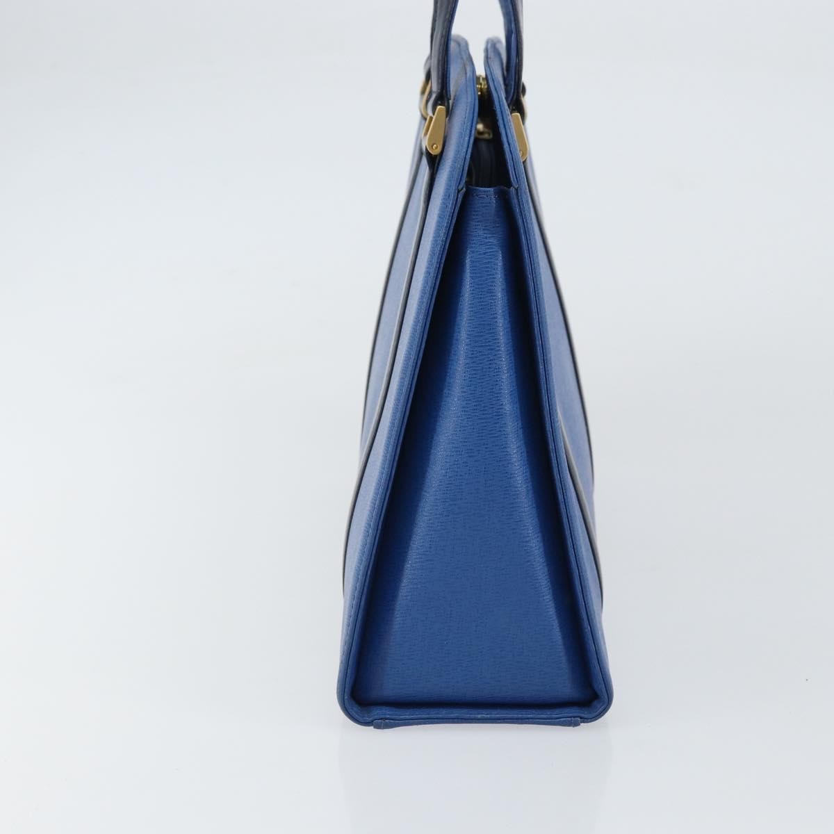 Burberry Vintage Handbag Leather Blue Leather Handbag (Authentic  )