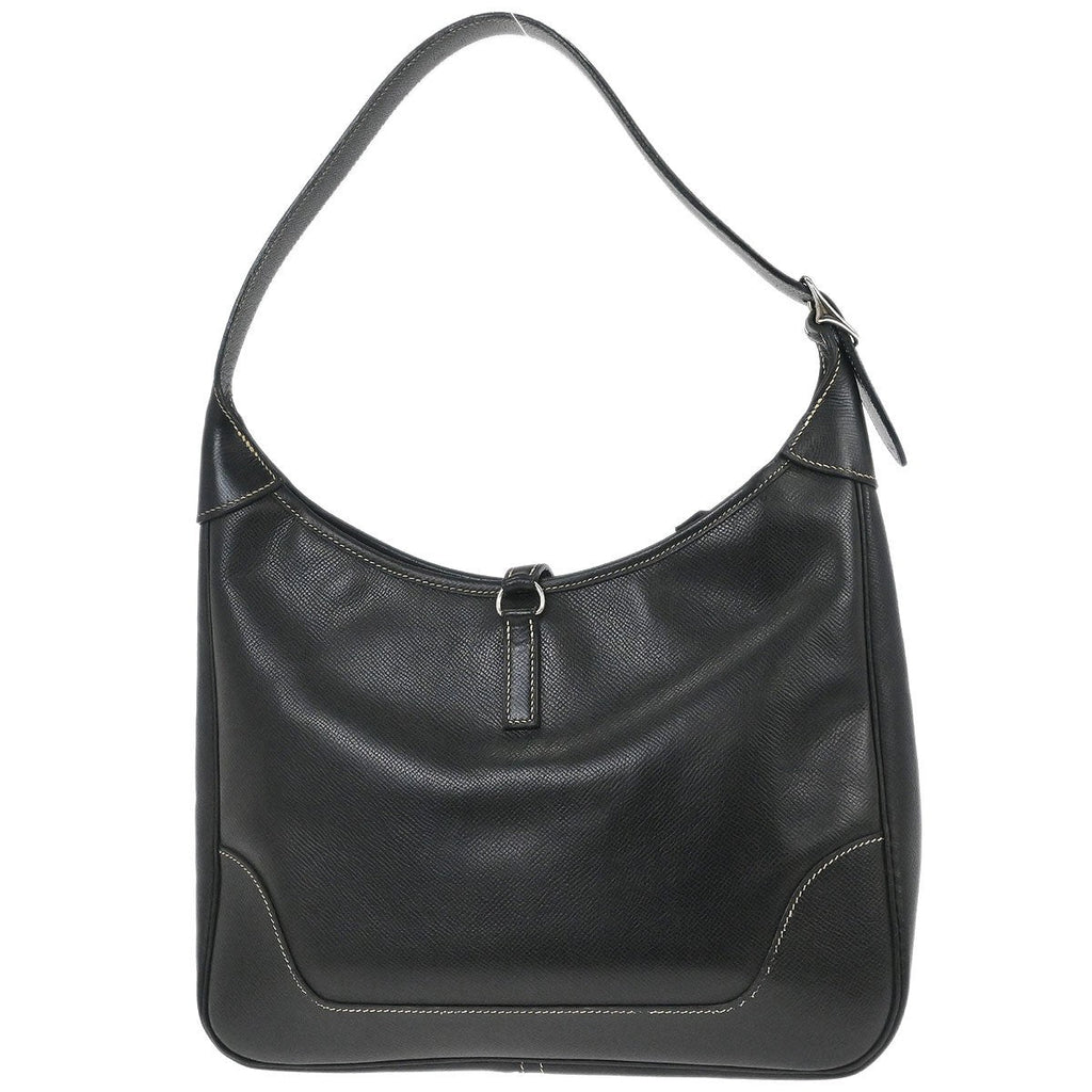 Hermes Hermes Shoulder Bag Leather Black Leather Handbag ( )