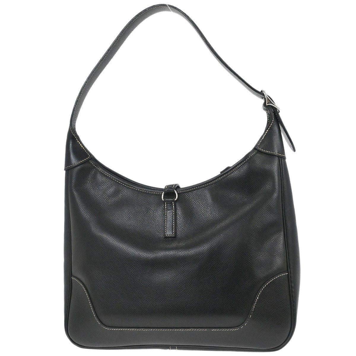 Hermes Hermes Shoulder Bag Leather Black Leather Handbag ( )