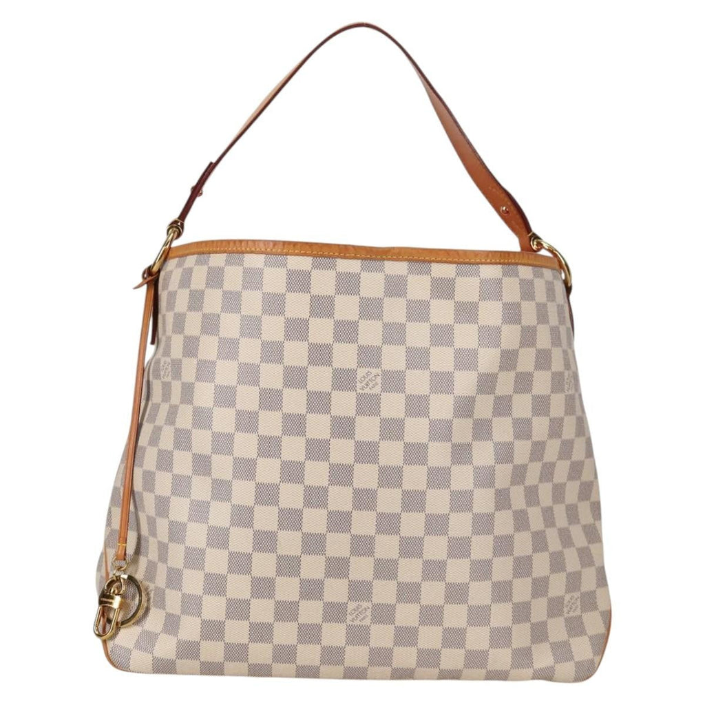 Louis Vuitton Delightful Nm Handbag Damier White Canvas Bag (Authentic  )