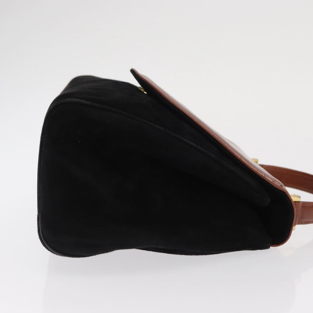 Salvatore Ferragamo Vintage Handbag Suede Black Suede Handbag (Authentic  )