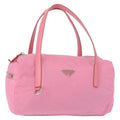 Prada Side Pocket Convertible Duffle Bag Tessuto Pink Nylon Handbag (Authentic  )