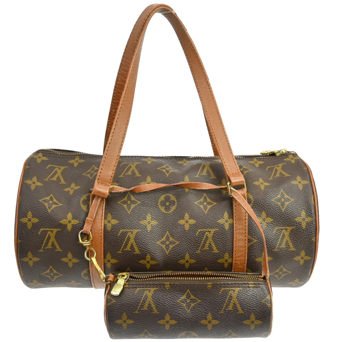 Louis Vuitton Papillon Handbag Monogram Canvas Brown Canvas Handbag ( )