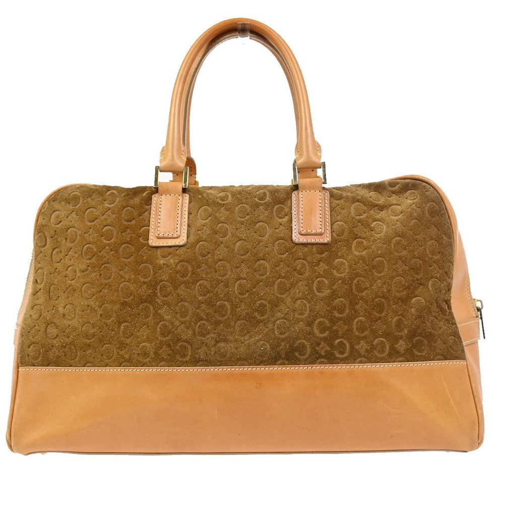 Celine C Macadam Handbag Suede And Leather Brown Suede Handbag ( )