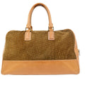 Celine C Macadam Handbag Suede And Leather Brown Suede Handbag ( )