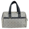 Louis Vuitton Josephine Handbag Mini Lin Blue Canvas Handbag (Authentic  )