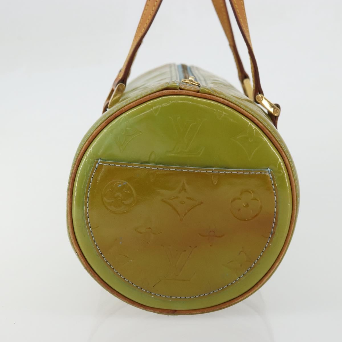 Louis Vuitton Bedford Handbag Monogram Vernis Green Patent_Leather Handbag (Authentic  )
