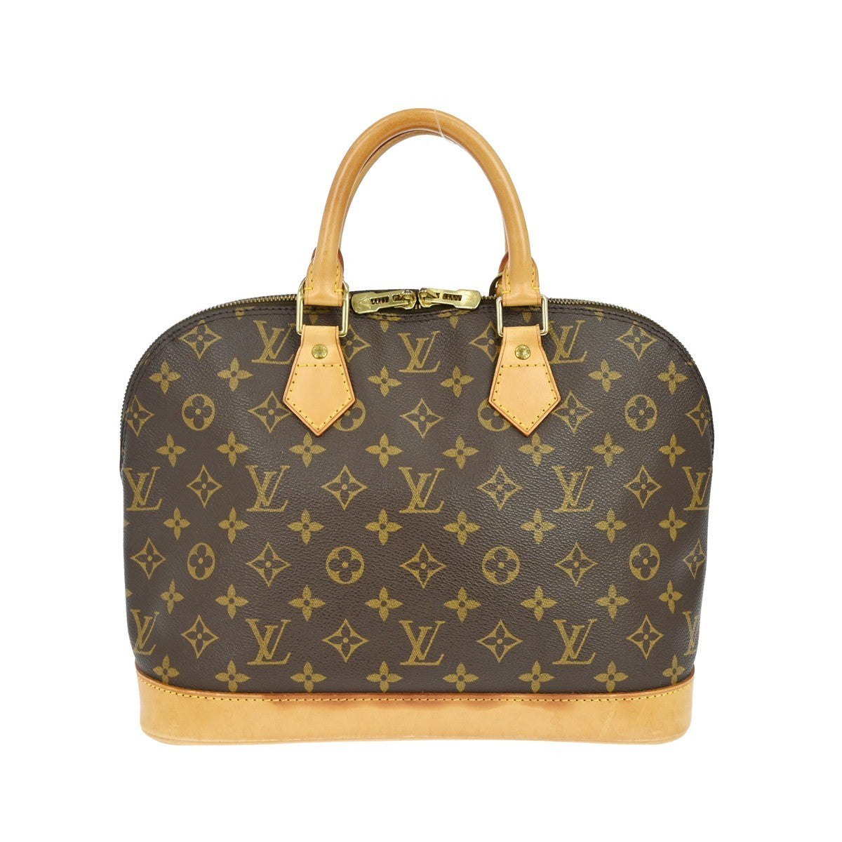 Louis Vuitton Alma Handbag Monogram Canvas Brown Canvas Handbag (Authentic  )