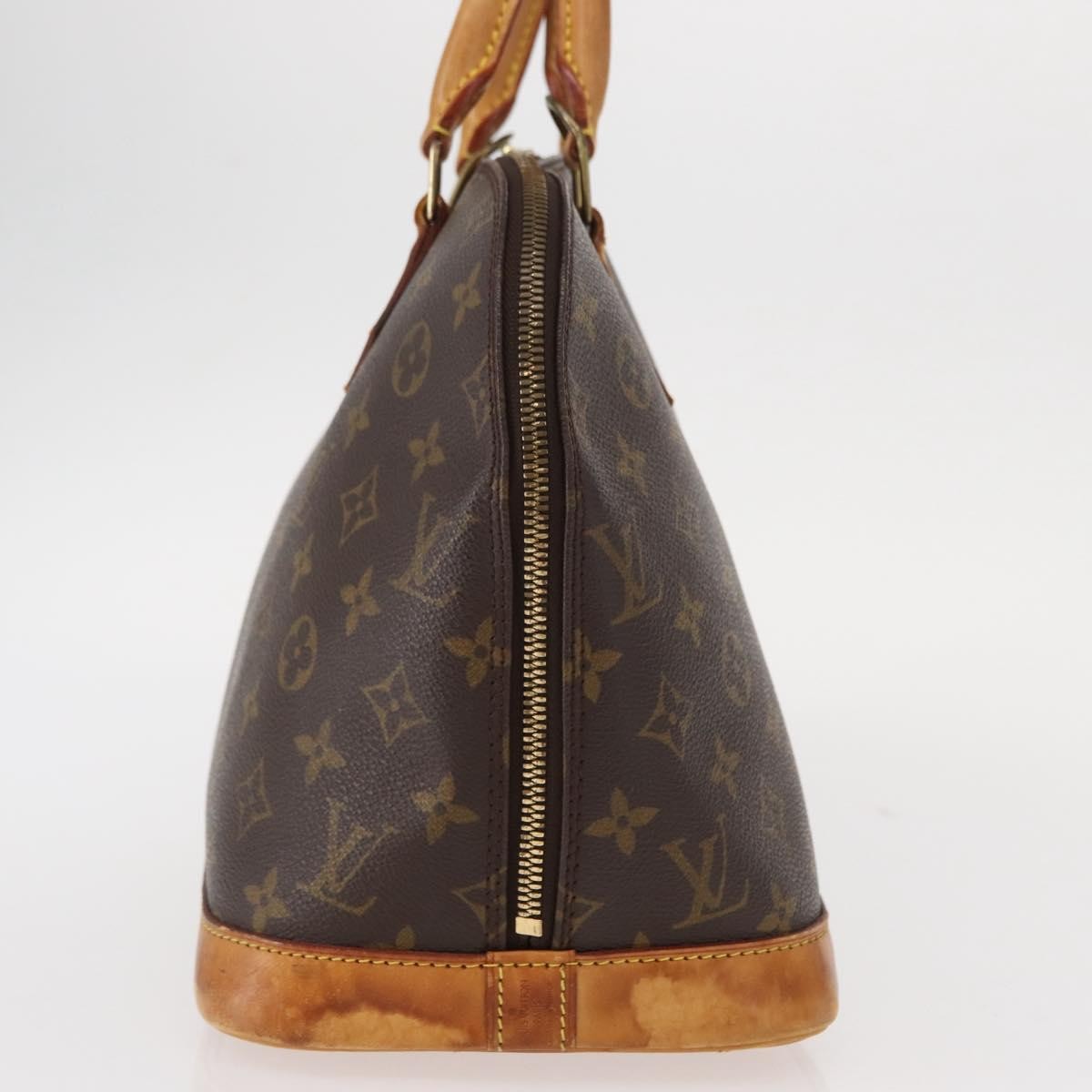 Louis Vuitton Alma Handbag Monogram Canvas Brown Canvas Handbag (Authentic  )