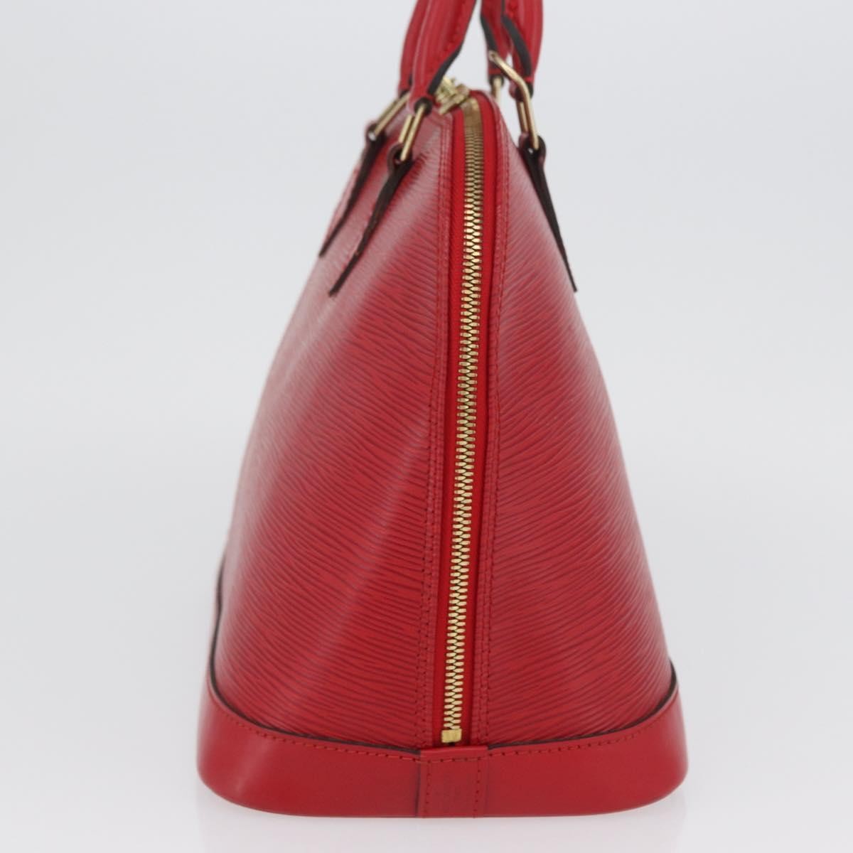 Louis Vuitton Alma Handbag Epi Leather Red Leather Handbag (Authentic  )