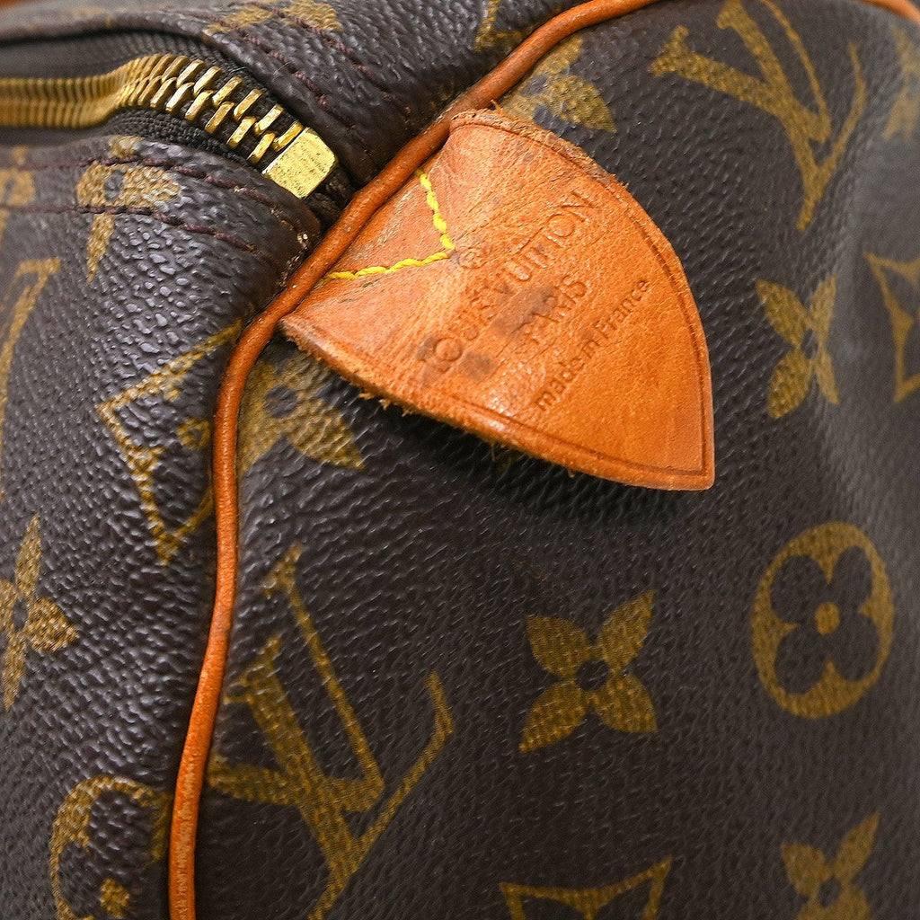 Louis Vuitton Speedy Handbag Monogram Canvas Brown Canvas Handbag ( )