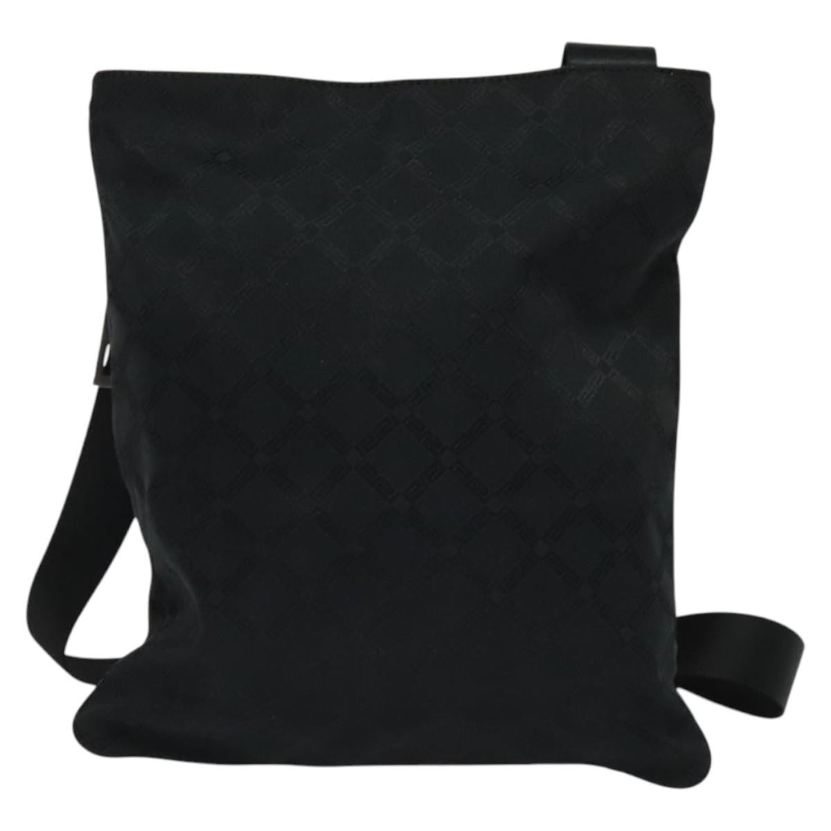 Versace Messenger Bag Canvas Black Canvas Bag (Authentic  )
