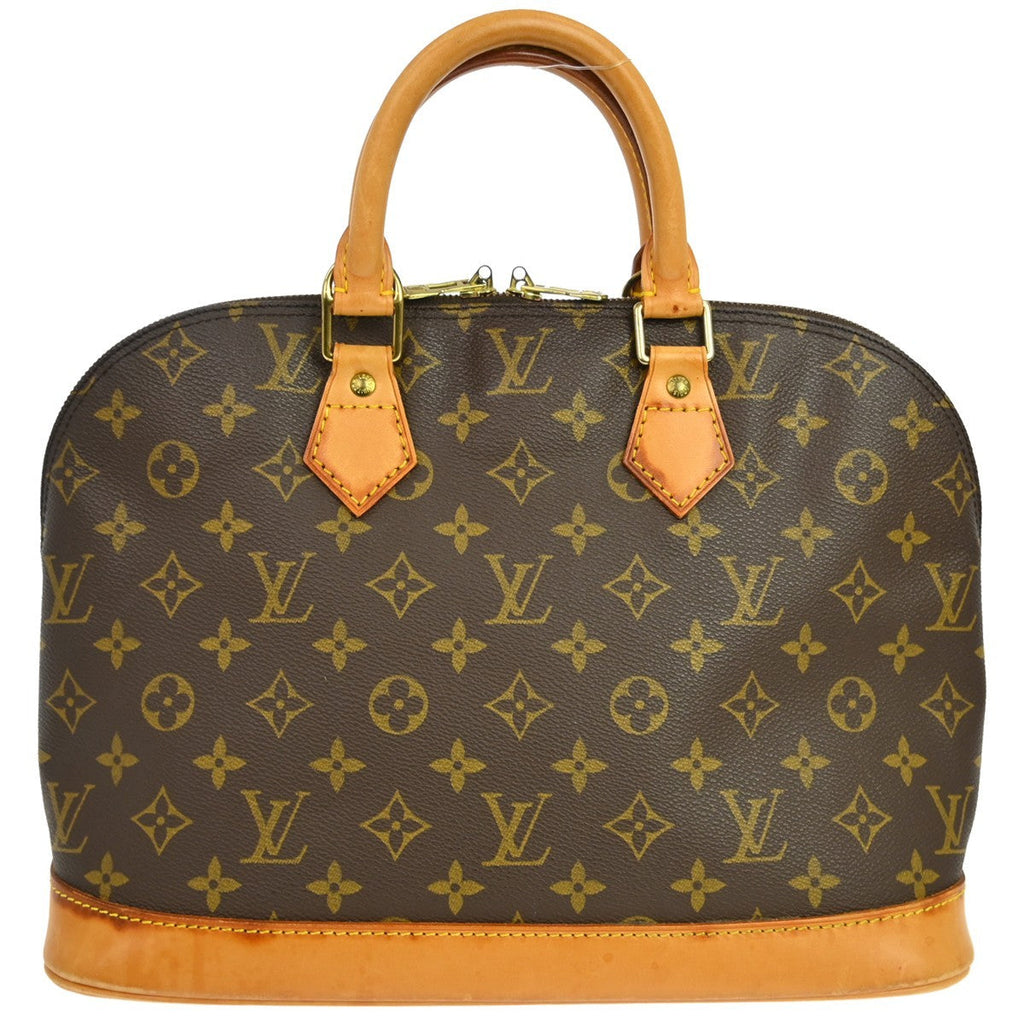 Louis Vuitton Alma Handbag Monogram Canvas Brown Canvas Handbag ( )
