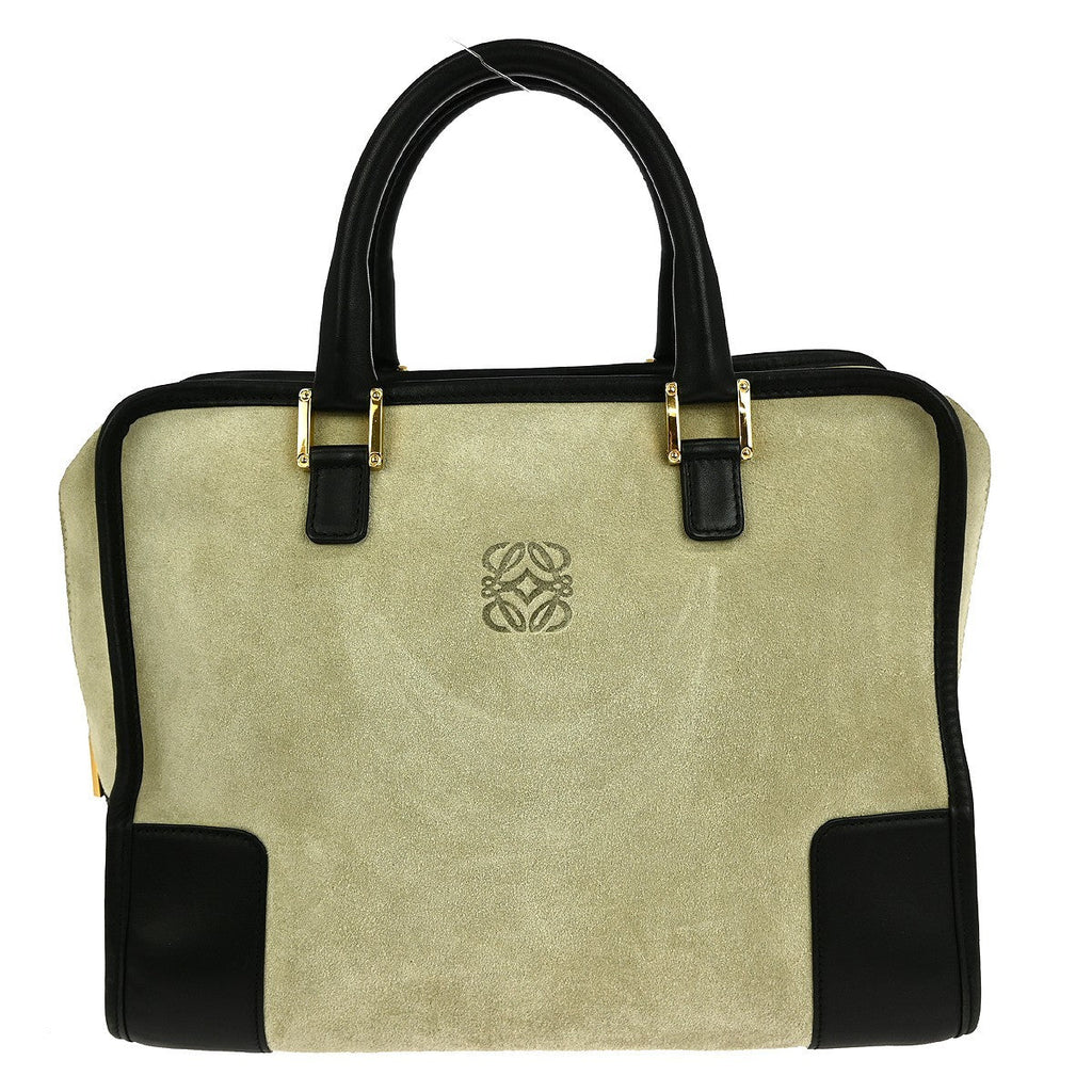 Loewe Amazona Bag Suede Beige Suede Handbag ( )