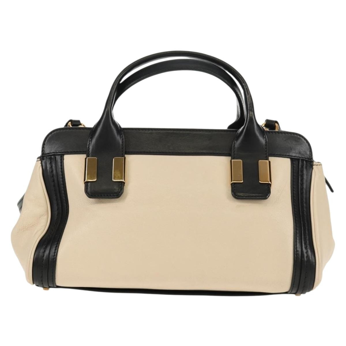 Chloe Alice Satchel Leather White Leather Handbag (Authentic  )