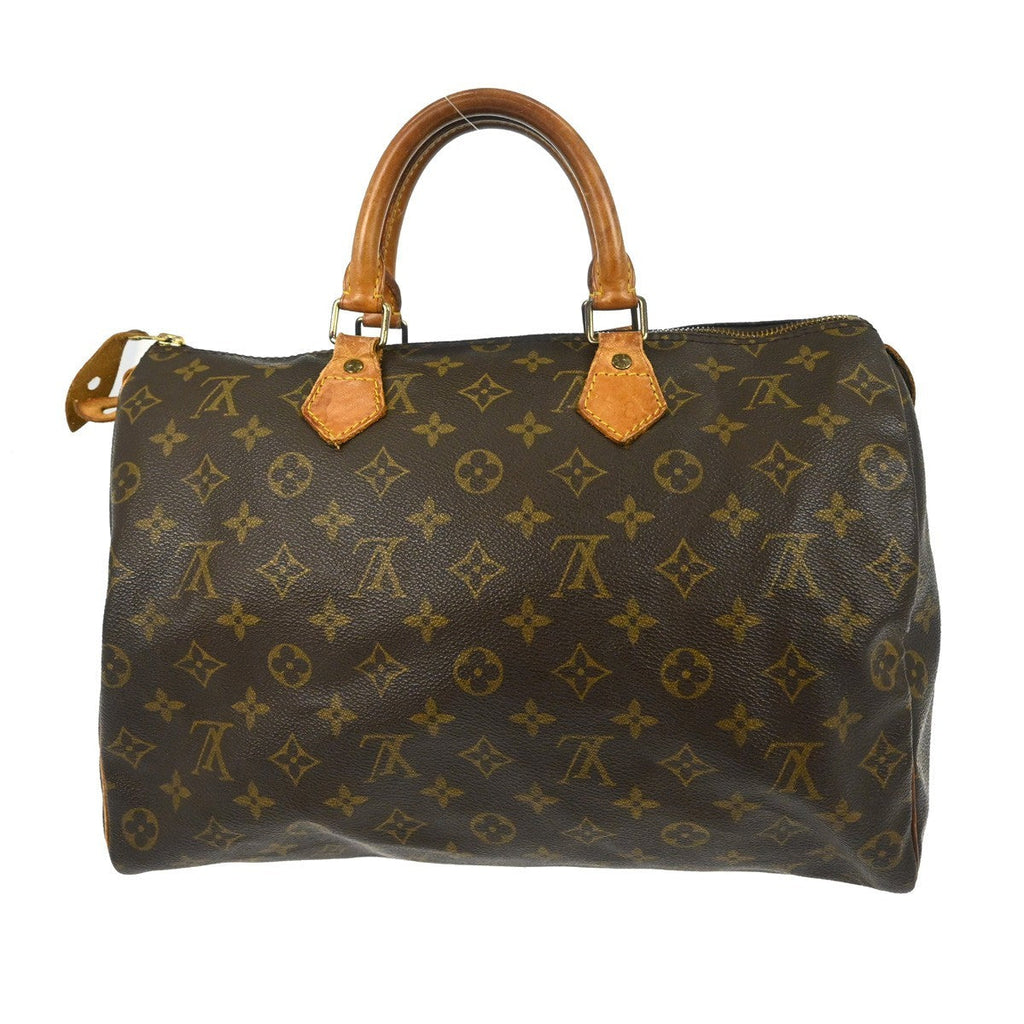 Louis Vuitton Speedy Handbag Monogram Canvas Brown Canvas Handbag ( )
