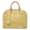 Louis Vuitton Alma Handbag Patent Leather Yellow Patent_Leather Handbag (Authentic  )