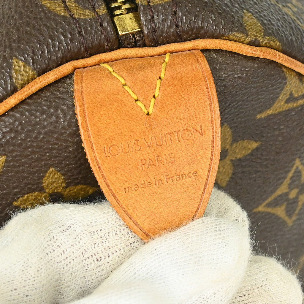Louis Vuitton Speedy Handbag Monogram Canvas Brown Canvas Handbag ( )