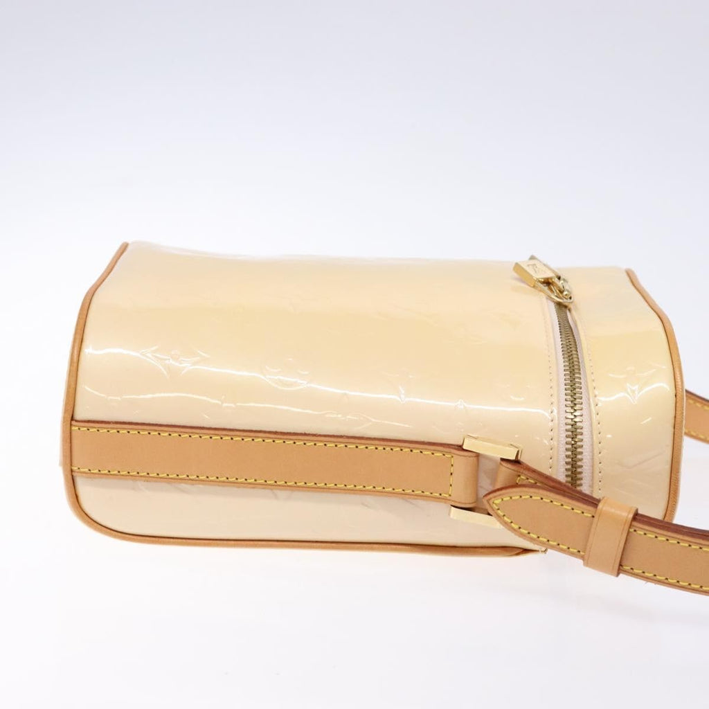 Louis Vuitton Sullivan Handbag Monogram Vernis Beige Patent_Leather Bag (Authentic  )