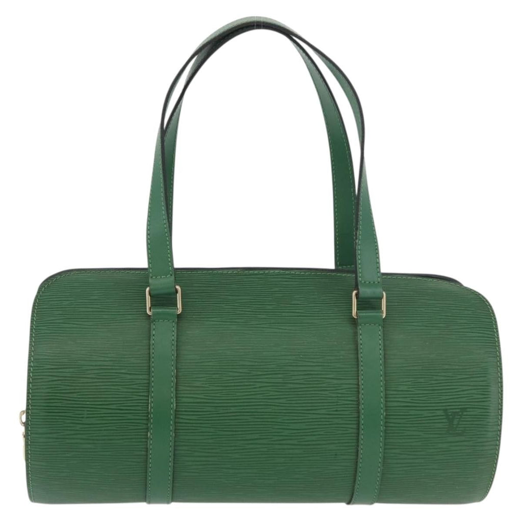 Louis Vuitton Soufflot Handbag Epi Leather Green Leather Handbag (Authentic  )