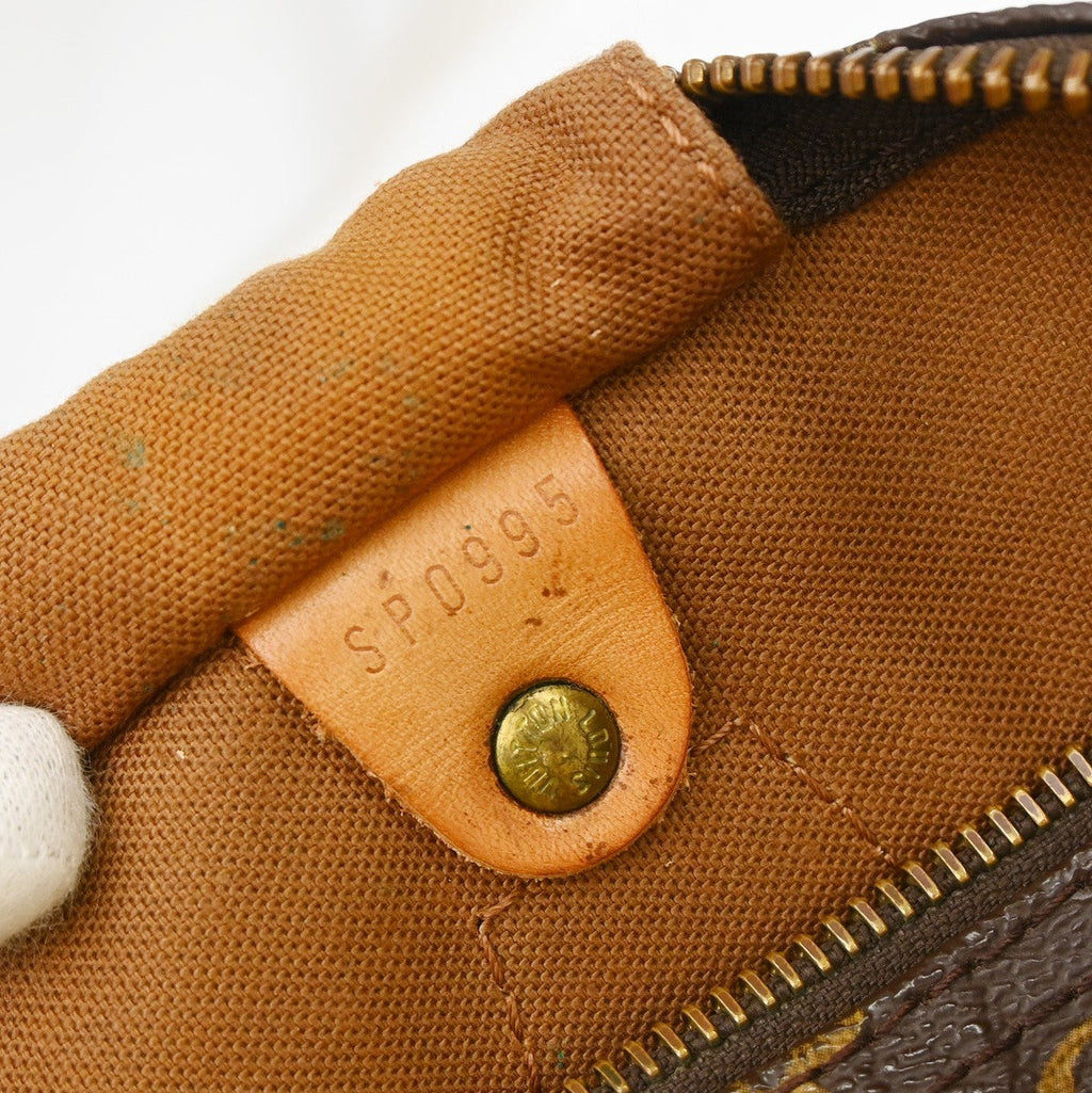 Louis Vuitton Speedy Handbag Monogram Canvas Brown Canvas Handbag ( )