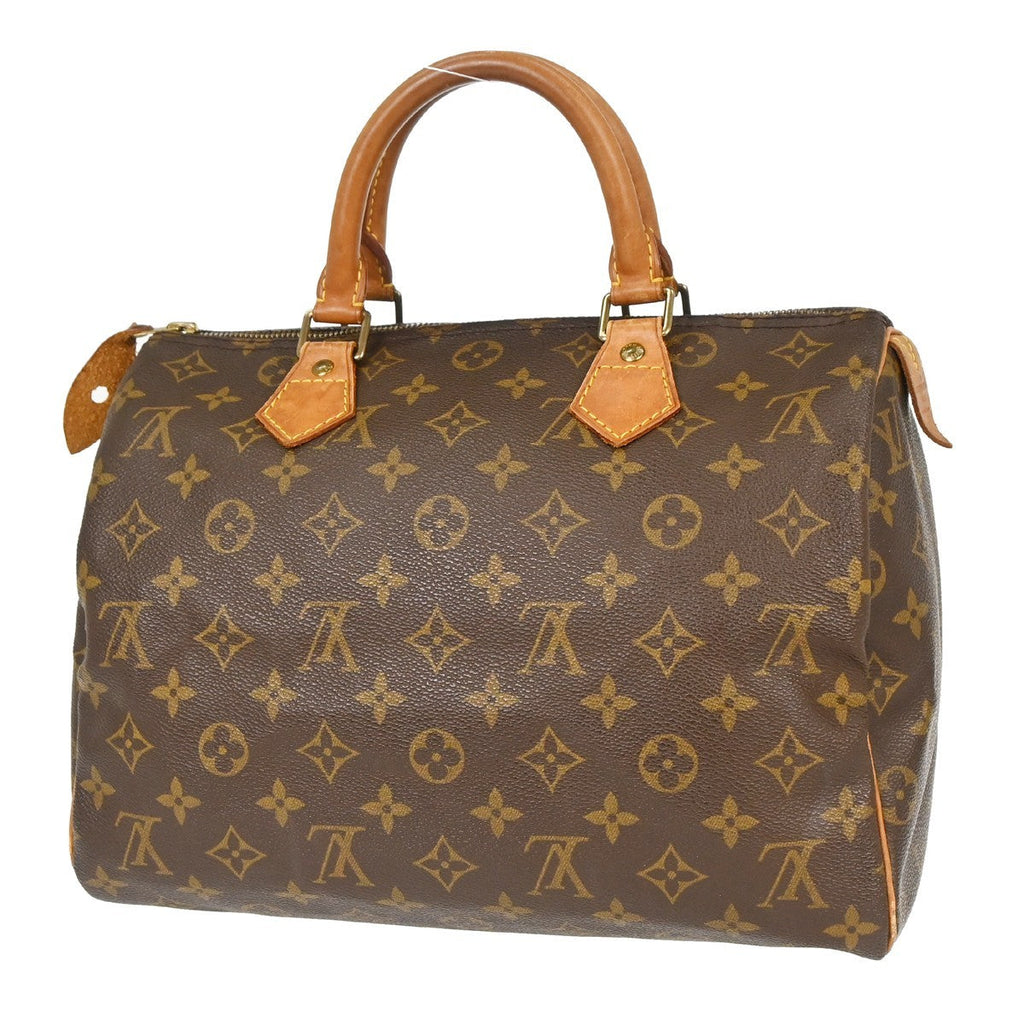 Louis Vuitton Speedy Handbag Monogram Canvas Brown Canvas Handbag ( )