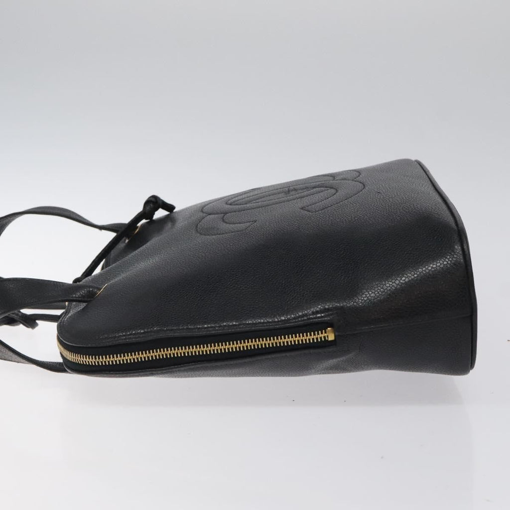 Chanel Vintage Cc Dome Bag Caviar Black Calfskin Handbag ( )