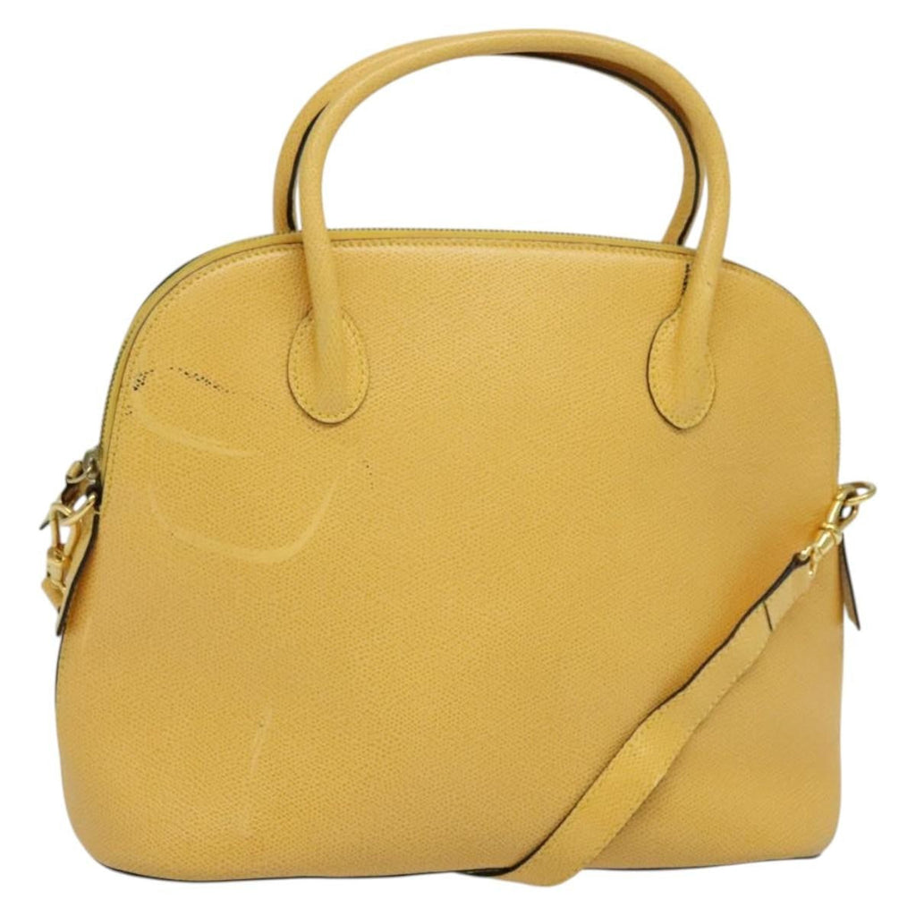 Celine Handbag Leather Yellow Leather Handbag (Authentic  )