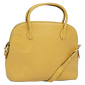 Celine Handbag Leather Yellow Leather Handbag (Authentic  )
