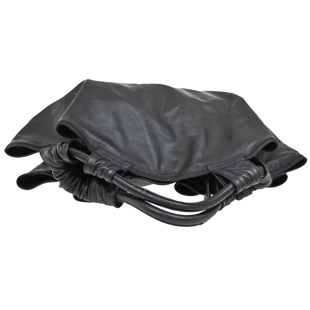 Loewe Anagram Handbag Leather Black Leather Handbag ( )