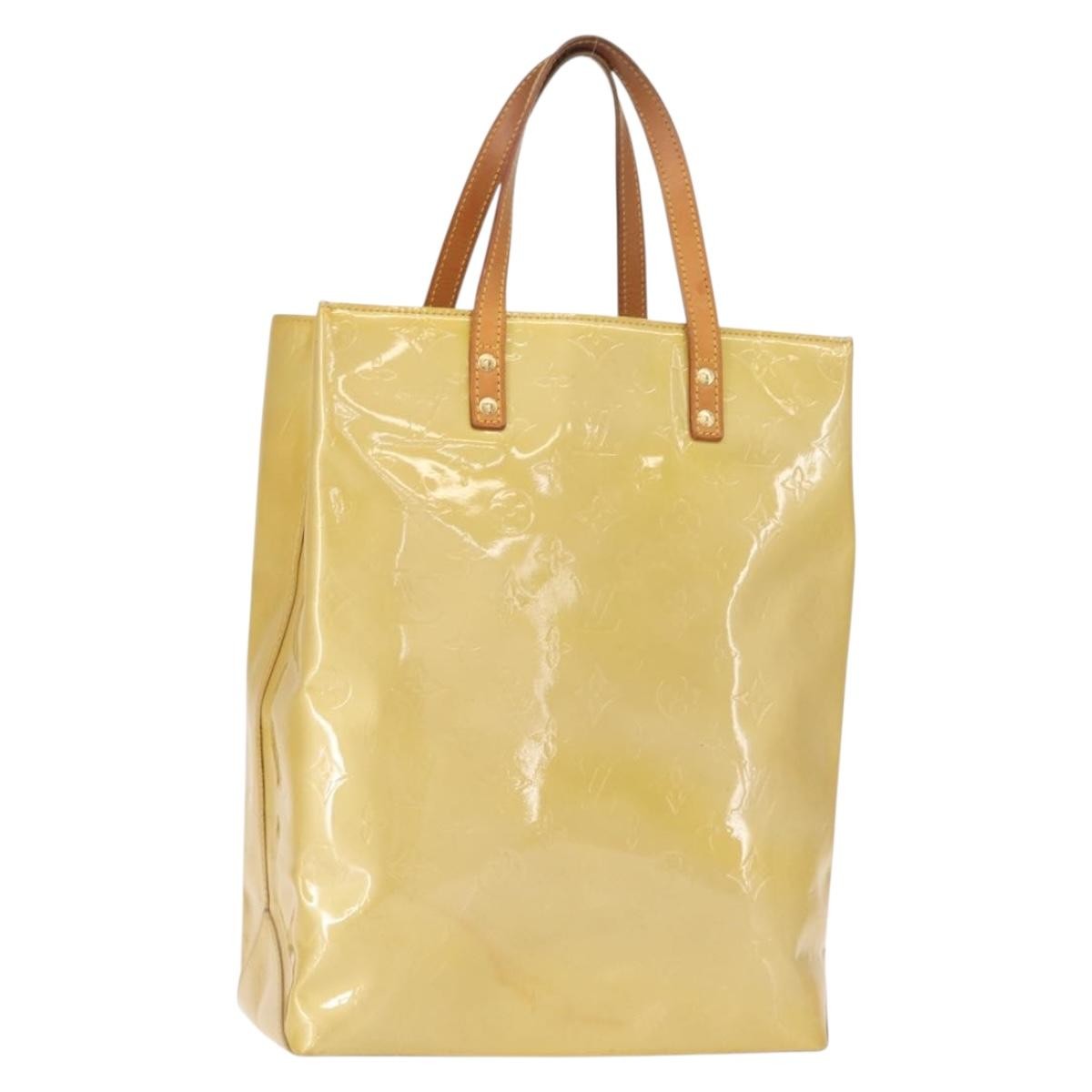 Louis Vuitton Reade Handbag Monogram Vernis Beige Patent_Leather Handbag (Authentic  )