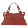 Cartier Marcello Handbag Leather Brown Leather Handbag (Authentic  )