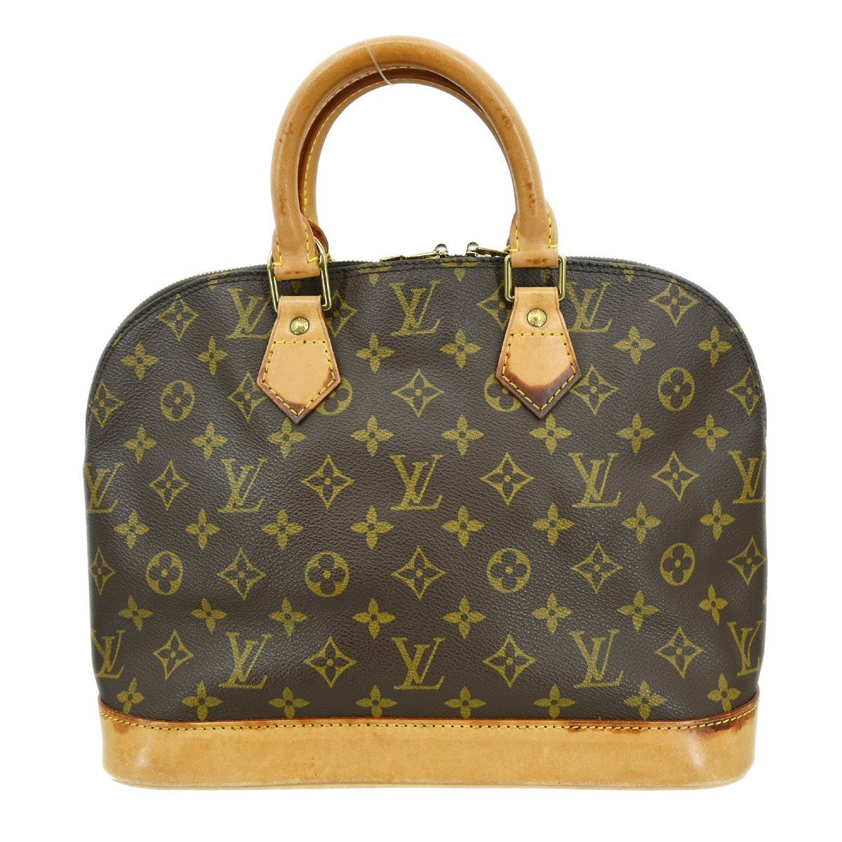 Louis Vuitton Alma Handbag Monogram Canvas Brown Canvas Handbag ( )