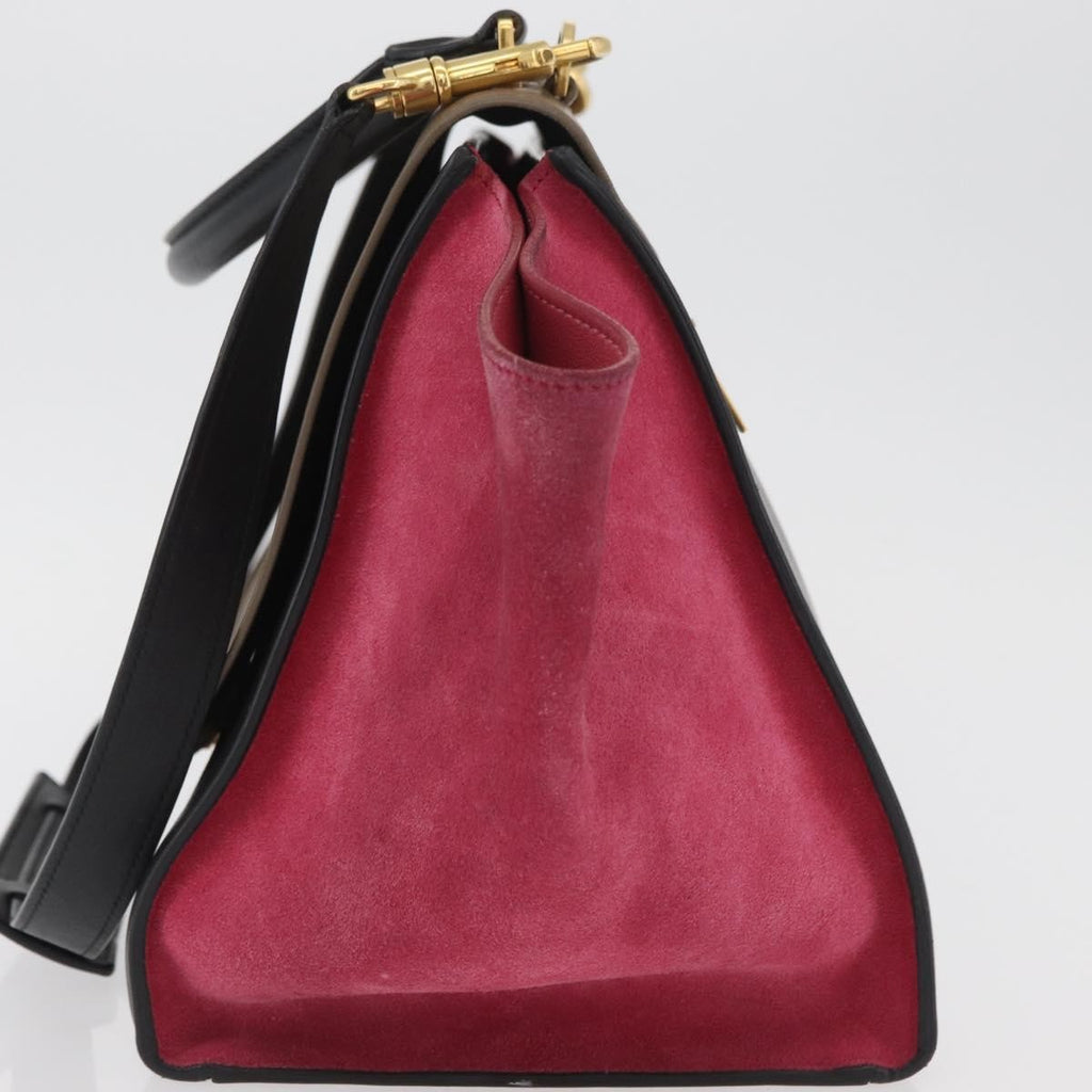 Celine Trapeze Bag Leather With Suede Multicolour Leather Handbag ( )