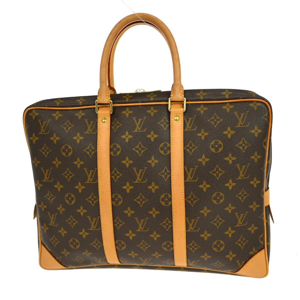 Louis Vuitton Porte Documents Voyage Monogram Canvas Brown Canvas Handbag ( )