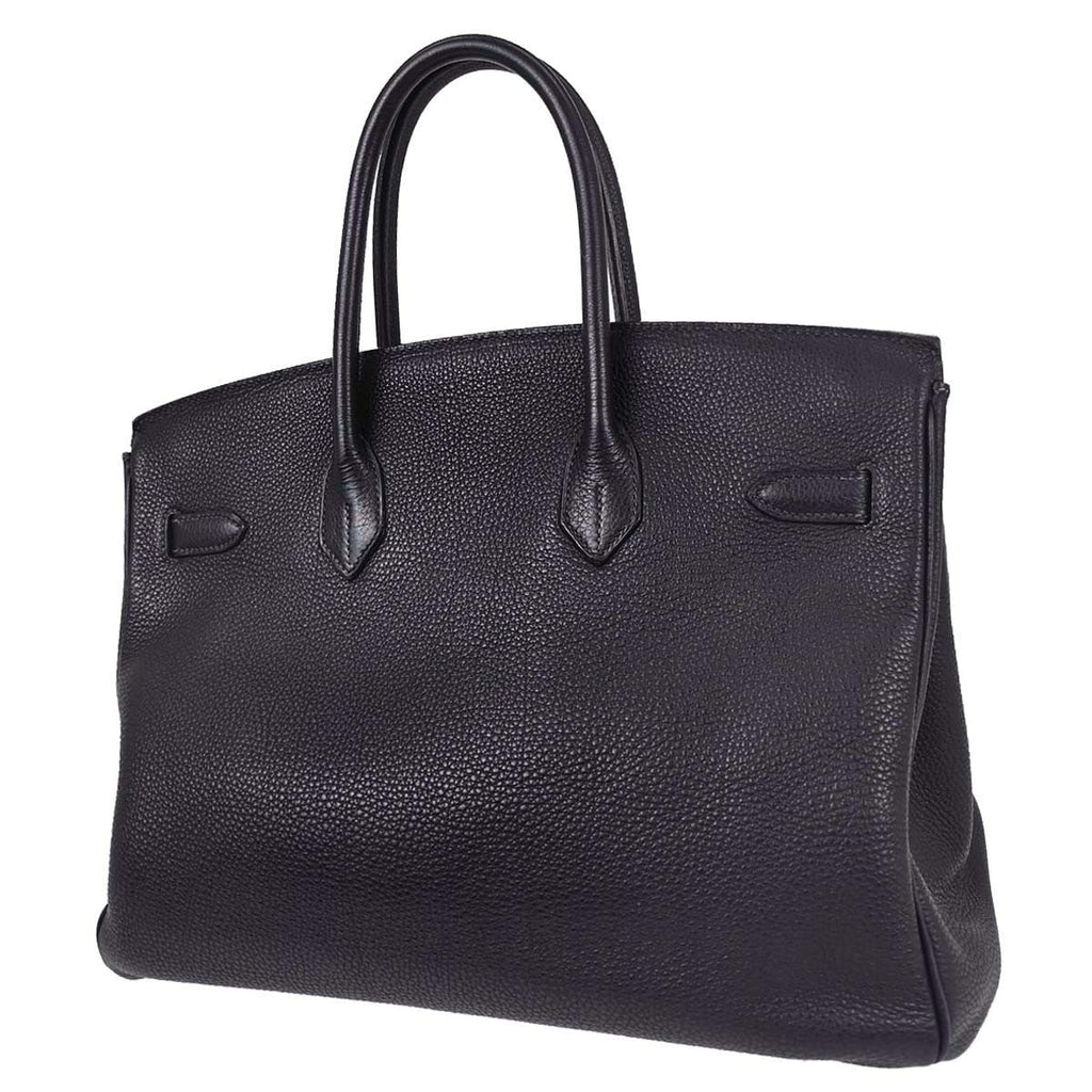 Hermes Birkin Handbag Blue Togo With Gold Hardware Blue Leather Handbag ( )